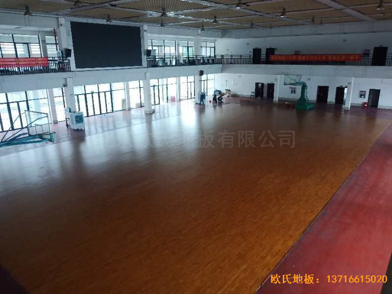 广西来宾市较好的中学体育地板安装案例
