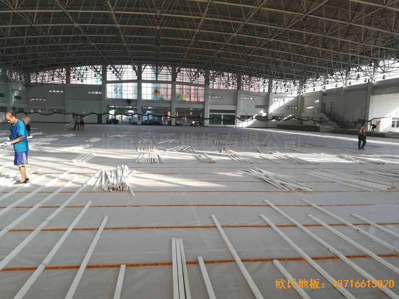 武汉体育学院体育木地板施工案例