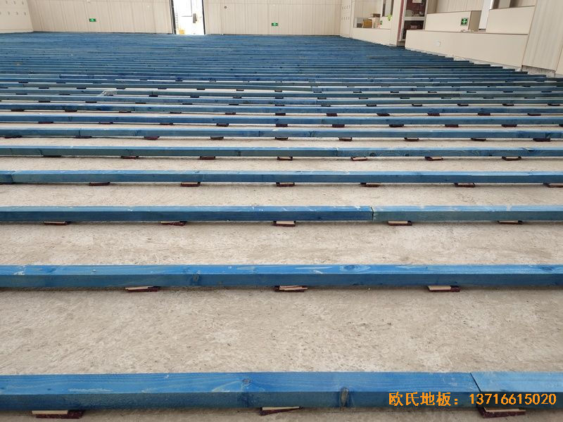 江西吉水县城南第二小学体育木地板施工案例