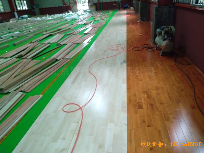 湖南长沙雨花区78号球馆体育木地板铺装案例