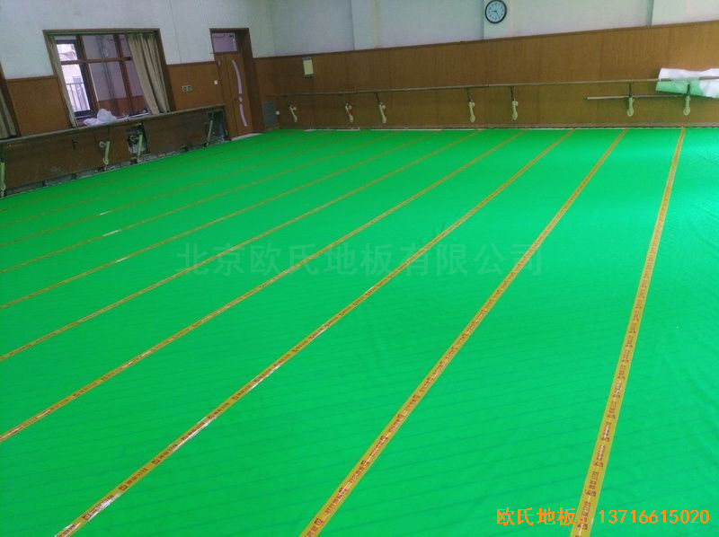 北京舞蹈学院体育木地板安装案例