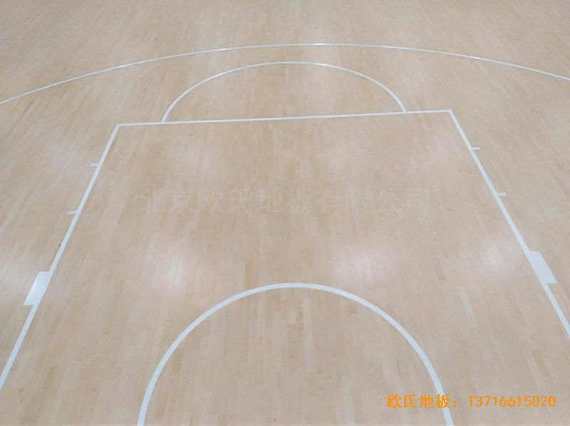 新疆克拉玛依消防大队篮球馆体育木地板安装案例4
