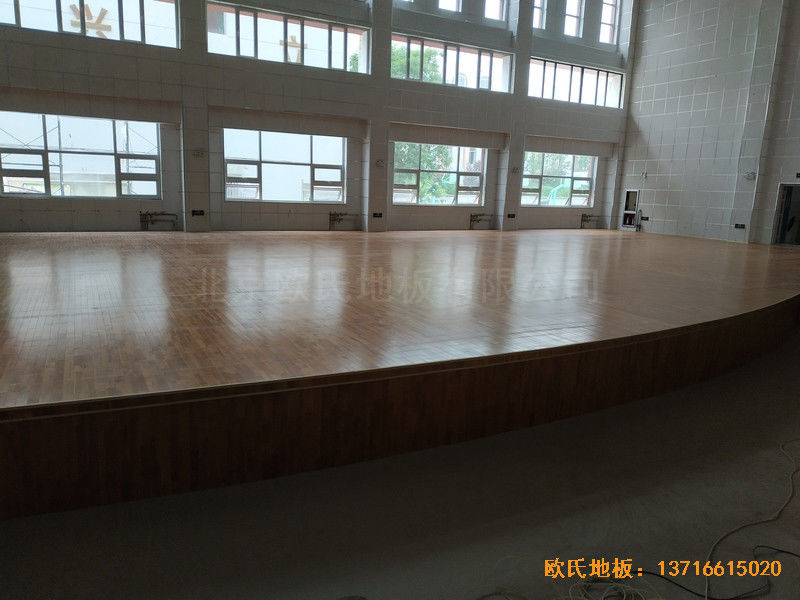 宁夏银川试验中学舞台运动木地板安装案例4