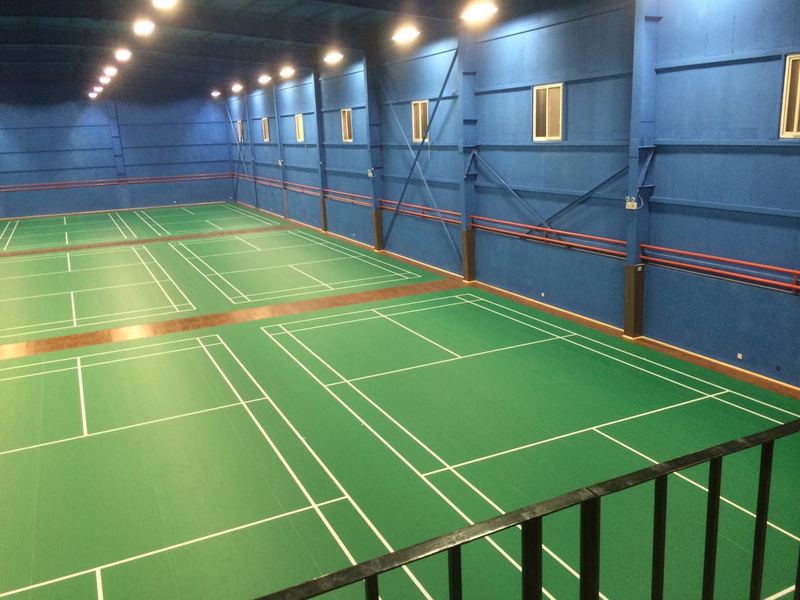 北京莲石羽毛球俱乐部体育木地板铺设工程