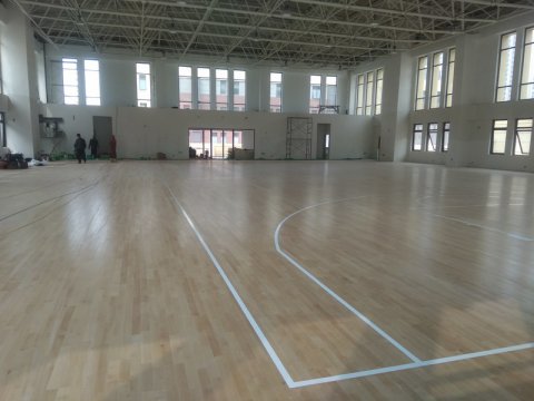 山东济南唐冶城篮球馆枫桦A级板安装