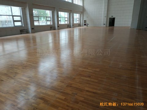 宁夏银川试验中学舞台运动木地板安装