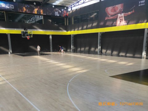 南阳体育篮球俱乐部运动地板铺设案例