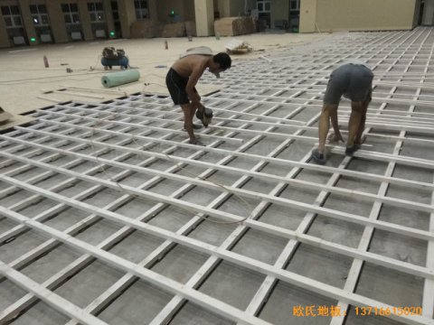 济南历城二中新校区篮球馆运动木地板